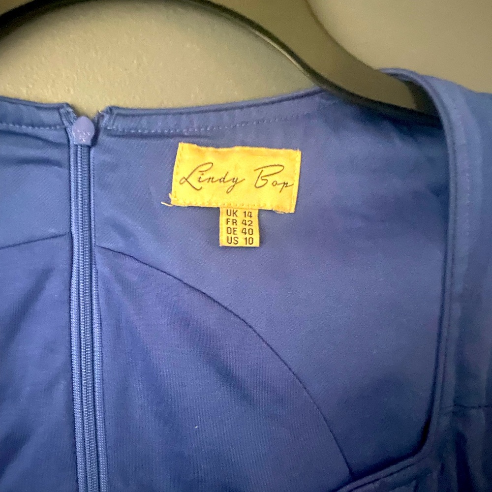 Lindy Bop Gracia Wide Leg jumpsuit. NWOT. US Size 10 Deep blue or Navy - Picture 3 of 4